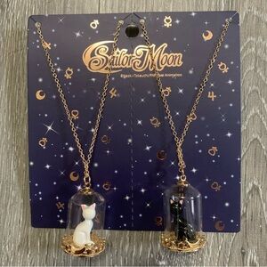 Hot Topic Sailor Moon Cat Necklaces - Gold and Black/White